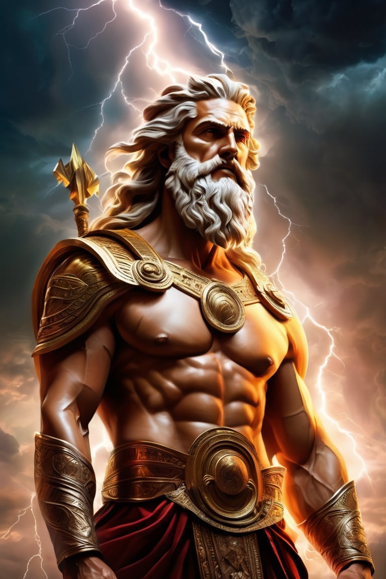 (masterpiece), (extremely intricate), fantasy, (((hyperrealistic, 4K, Ancient Greek mythology,)

( (A man) Zeus holding a lightning bolt, with a thunderstorm and  people background, computer graphics by Þórarinn B. Þorláksson, cgsociety, fantasy art, masculine, 2d game art, majestic)), (Zeus is the god of the sky in ancient Greek mythology)

(((colorful clothing, intricate details on clothing))), (perfect composition:1.4), aspect ratio 1:1, beach, deviantart hd, art station hd, concept art, detailed face and body, award-winning photography, margins, detailed face, professional oil painting by Ed Blinkey, Atey Ghailan, Jeremy Mann, Greg
