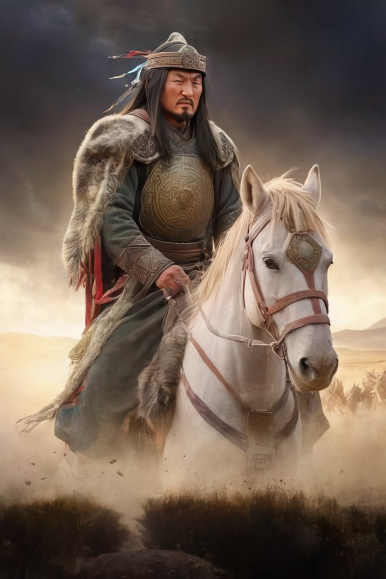 (masterpiece), (extremely intricate), fantasy, ((hyper-realistic, 4K, Ancient Mongolia, (the Year is 1219 AD)

(An image of the defeated Genghis Khan led his colossal Mongol army to retreat against Empire in Persia))

(by Anne Stokes, cgsociety, fantasy art, tarot card, wiccan, detailed painting.



(perfect composition:1.4), deviantart hd, artstation hd, concept art, detailed face and body, award-winning photography, margins, detailed face, professional oil painting by Ed Blinkey, Atey Ghailan, Jeremy Mann, Greg
