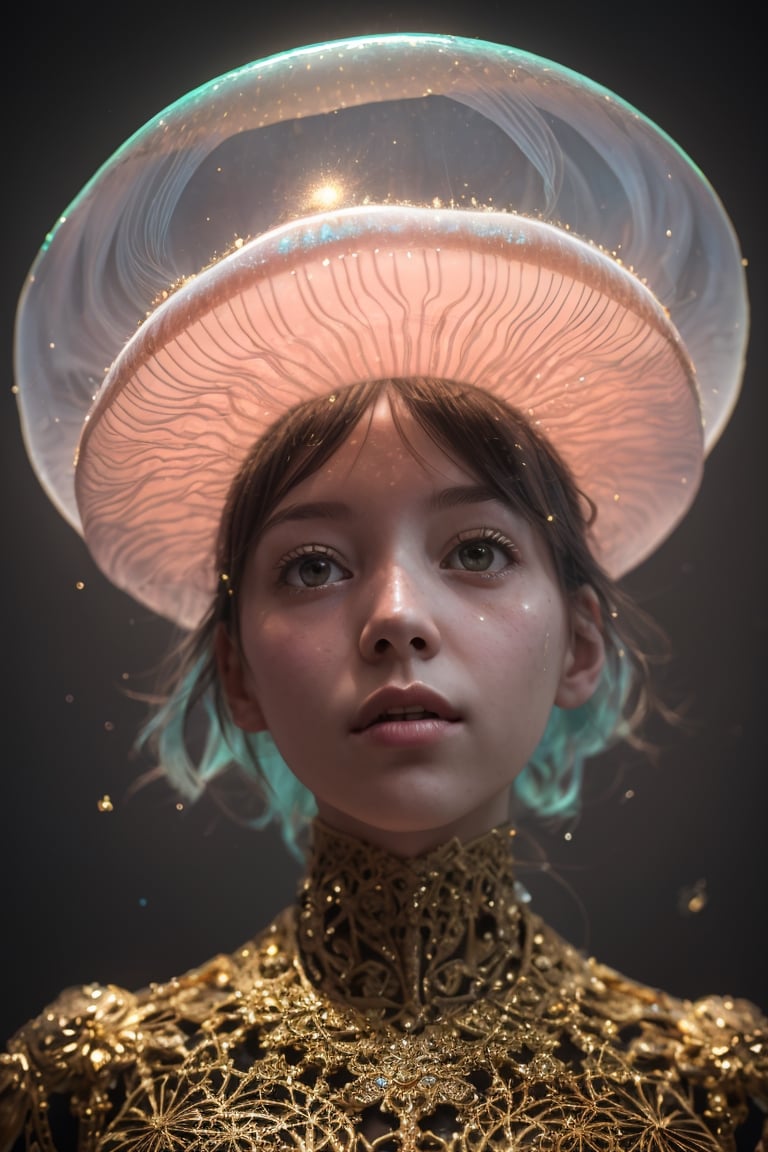 photo RAW,  (Black and pink : Portrait of a ghostly jellyfish ,  shiny aura by ArtAIAlchemy on Tensor.Art