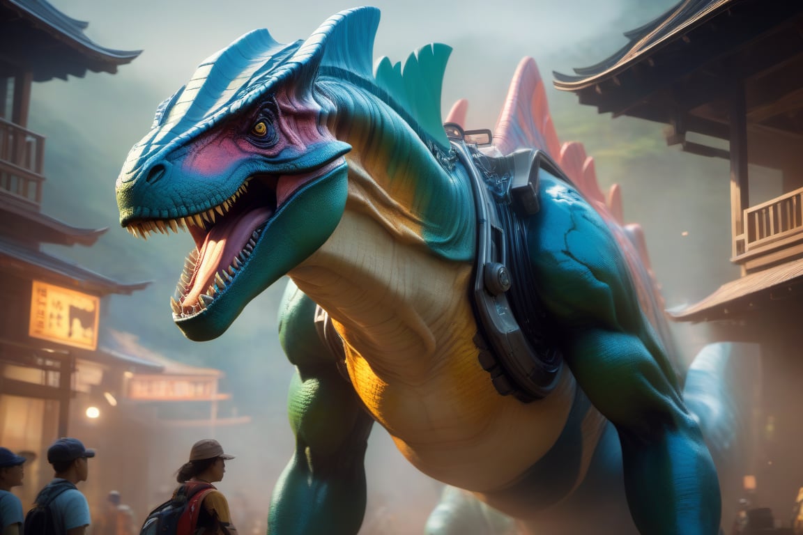Craft an exquisite,  high-resolution 4K masterpiece Mech Dinosaurs Robot cyborg Jurrasic Park,  Detailed by nalisten on Te...