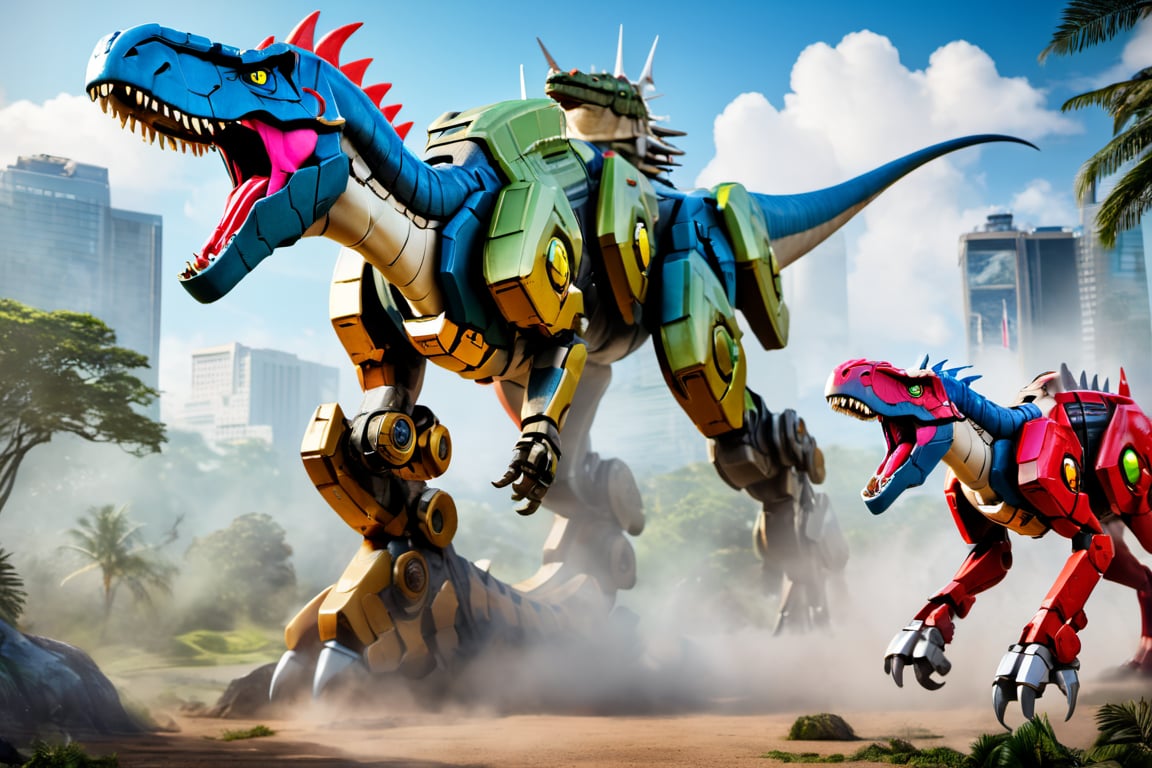 Mech Dinosaurs VOltron Beastwars Jurrasic Park,  Mech Dinosaurs VOltron Beastwars Jurrasic Park by nalisten on Tensor.Art