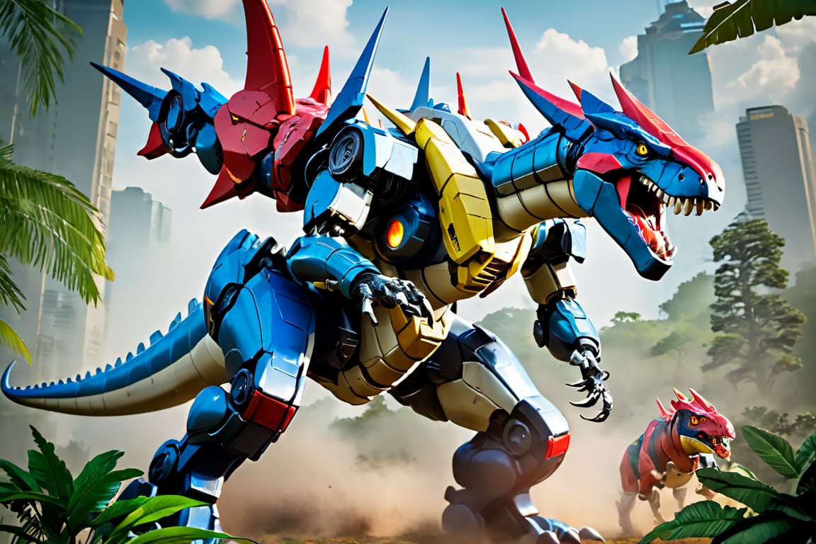 Mech Dinosaurs VOltron Beastwars Jurrasic Park,  Mech Dinosaurs VOltron Beastwars Jurrasic Park by nalisten on Tensor.Art