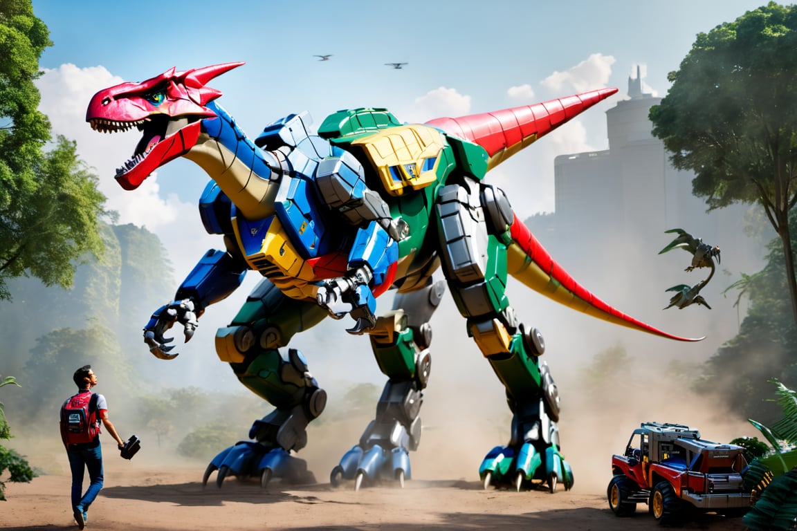 Mech Dinosaurs VOltron Jurrasic Park,  Mech Dinosaurs VOltron Jurrasic Park by nalisten on Tensor.Art