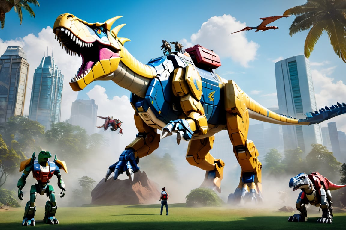 Mech Dinosaurs VOltron Jurrasic Park,  Mech Dinosaurs VOltron Jurrasic Park by nalisten on Tensor.Art