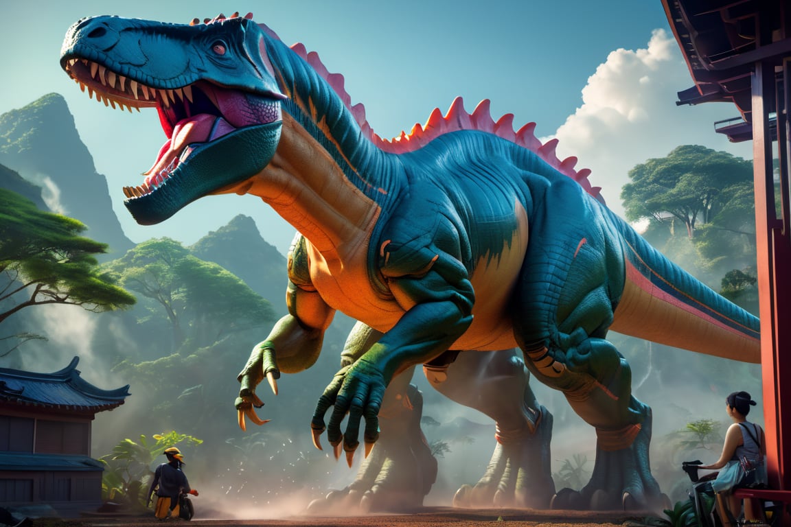 Craft an exquisite,  high-resolution 4K masterpiece Mech Dinosaurs Robot cyborg Jurrasic Park,  Detailed by nalisten on Te...