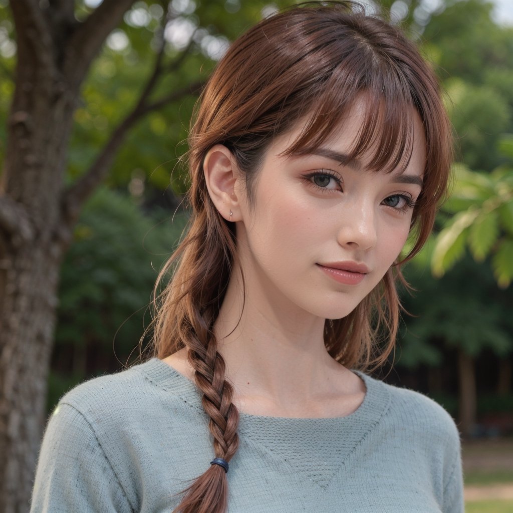 Protrait, photograph, androgynous hunnuman, oval jaw, delicate features, beautiful face, dreadlocked hair, long bangs, long ponytail, bright blue-green eyes, hindu art, Korean,weapon,xyzsansweater223