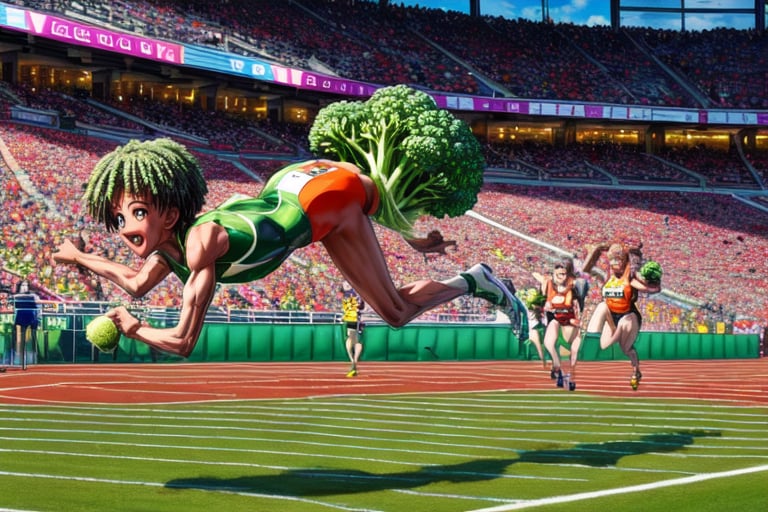 The Vegetation Olympics,  vegetables have evolved into extraordinary athletes,  competing in a grand event known as the Ve...