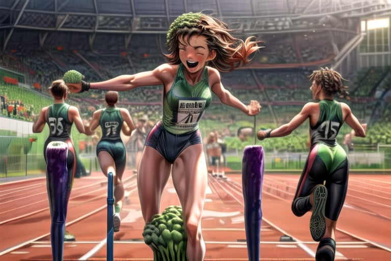 The Vegetation Olympics,  vegetables have evolved into extraordinary athletes,  competing in a grand event known as the Ve...
