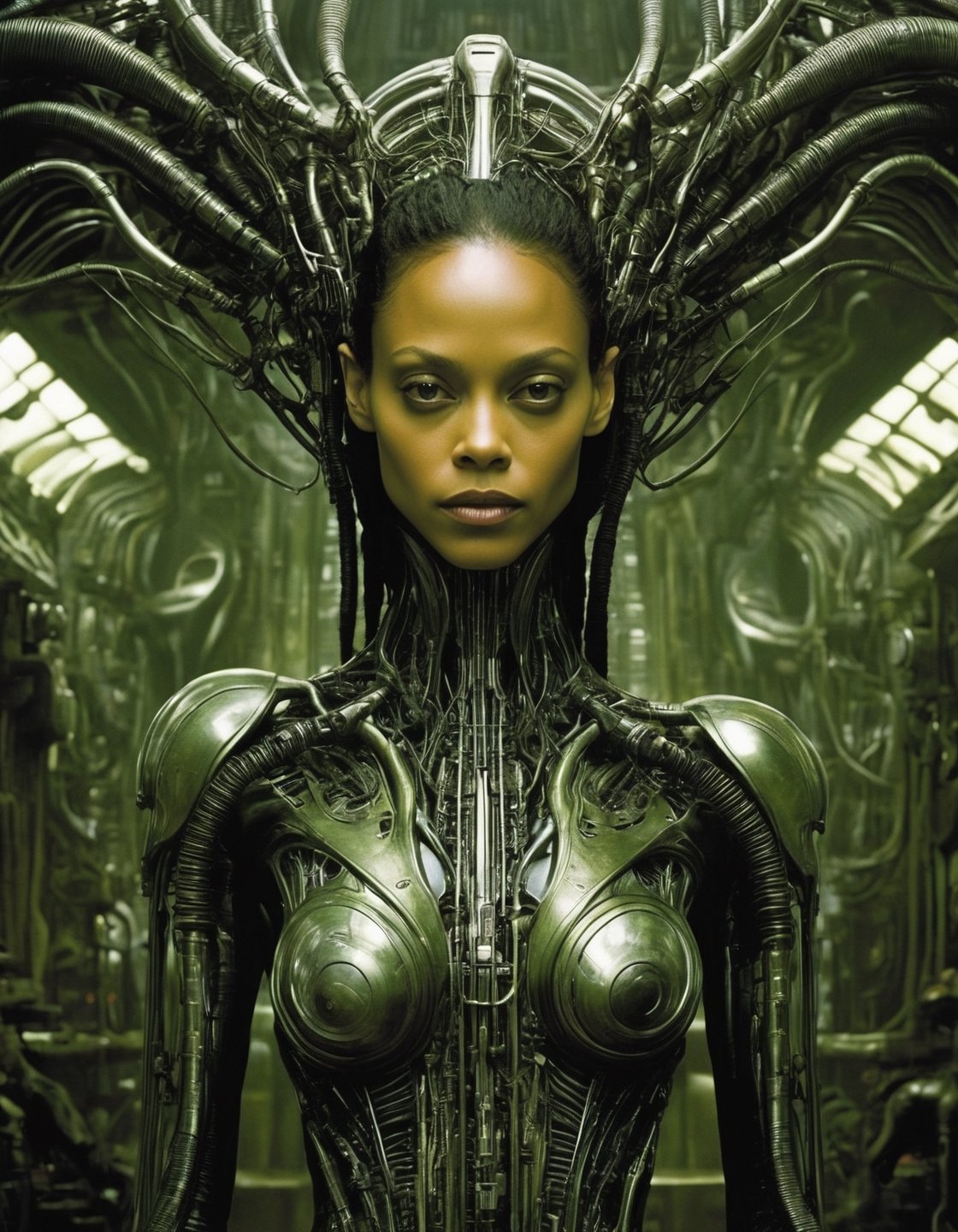 Neal Stephenson's blend of technology and philosophy meets H.R. Giger's nightmarish aesthetics as Zoe Saldana becomes a cy...