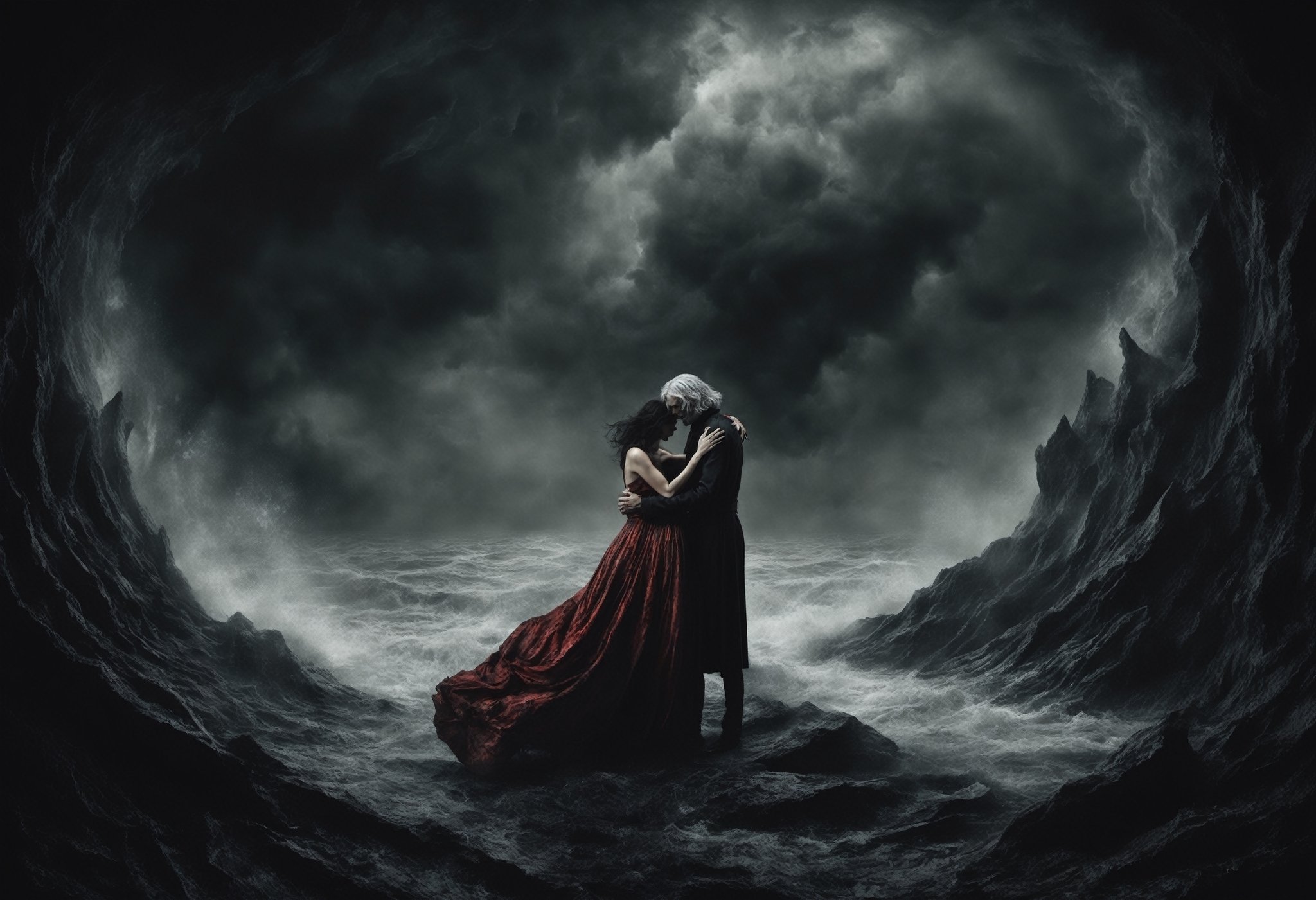In this haunting photograph,  we delve deeper into Dante's infernal realms,  this time by SimX0791 on Tensor.Art