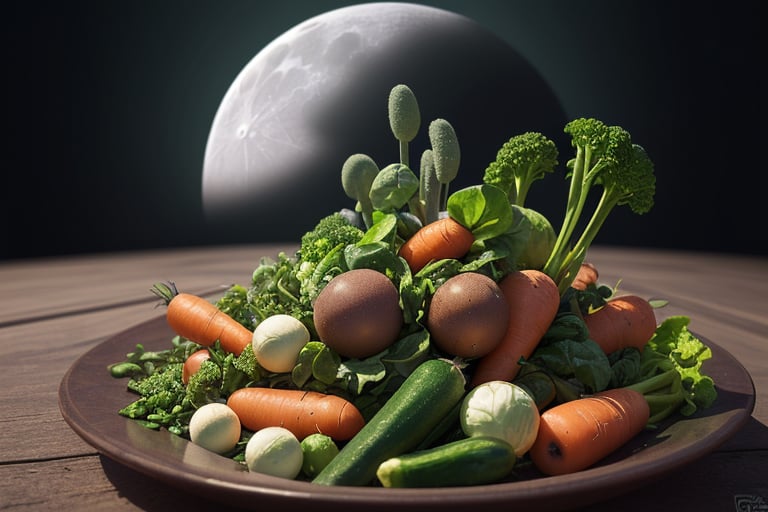 This vegetable-filled arena is an Olympic marvel,  featuring carrots,  broccoli by SimX0791 on Tensor.Art