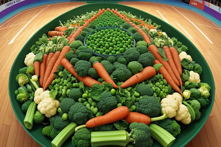 olympics made of vegetables,  Carrots. Broccoli,  Tomatoes by SimX0791 on Tensor.Art