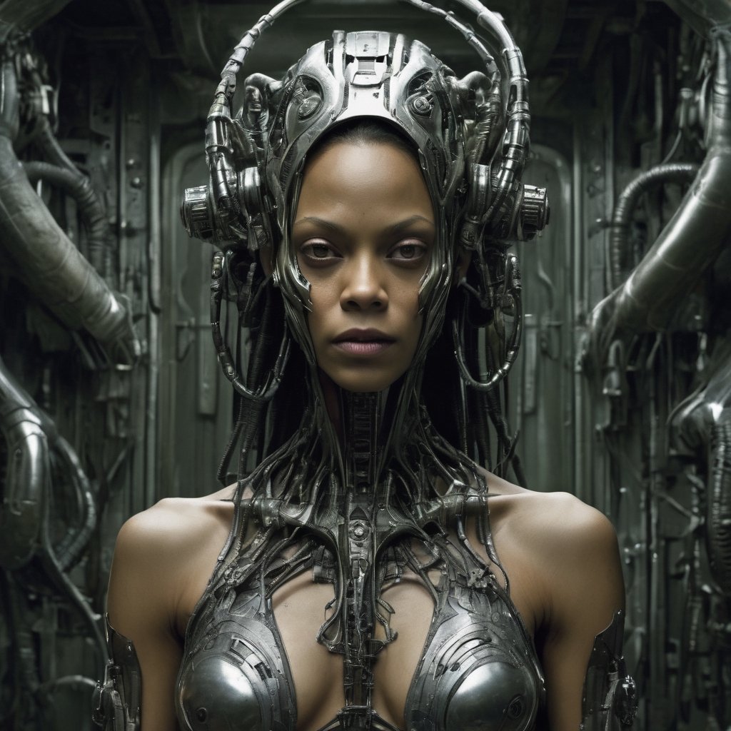 Within a nightmarish biomechanical world influenced by H.R. Giger,  Zoe Saldana embodies a fearsome cyborg assassin. Sinis...
