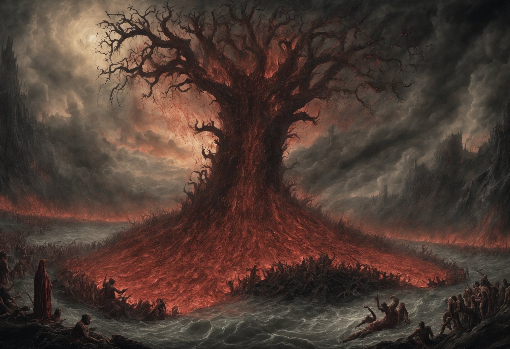 In this harrowing photograph,  we step into Dante's seventh circle of Hell—a nightmarish realm where Violence reigns supre...
