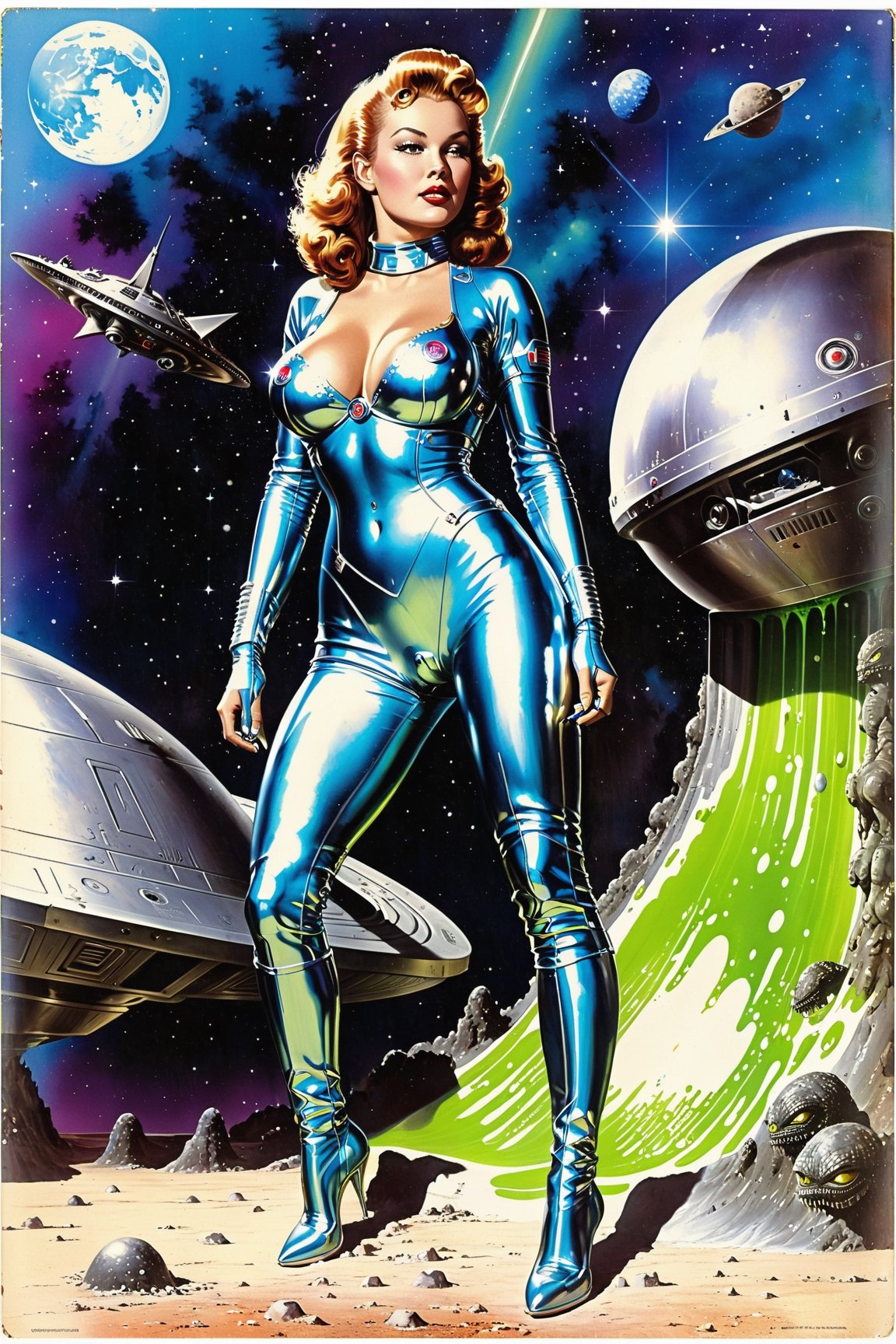 Realistic 3d glossy effect,  Vintagecore,  Better dead than alien by Sparthano on Tensor.Art