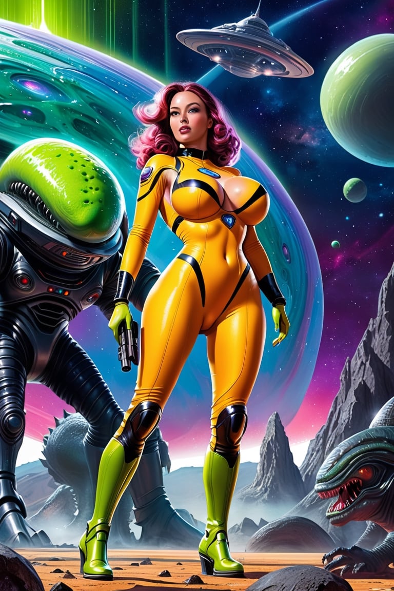 Realistic 3d glossy effect,  Vintagecore,  Better dead than alien by Sparthano on Tensor.Art