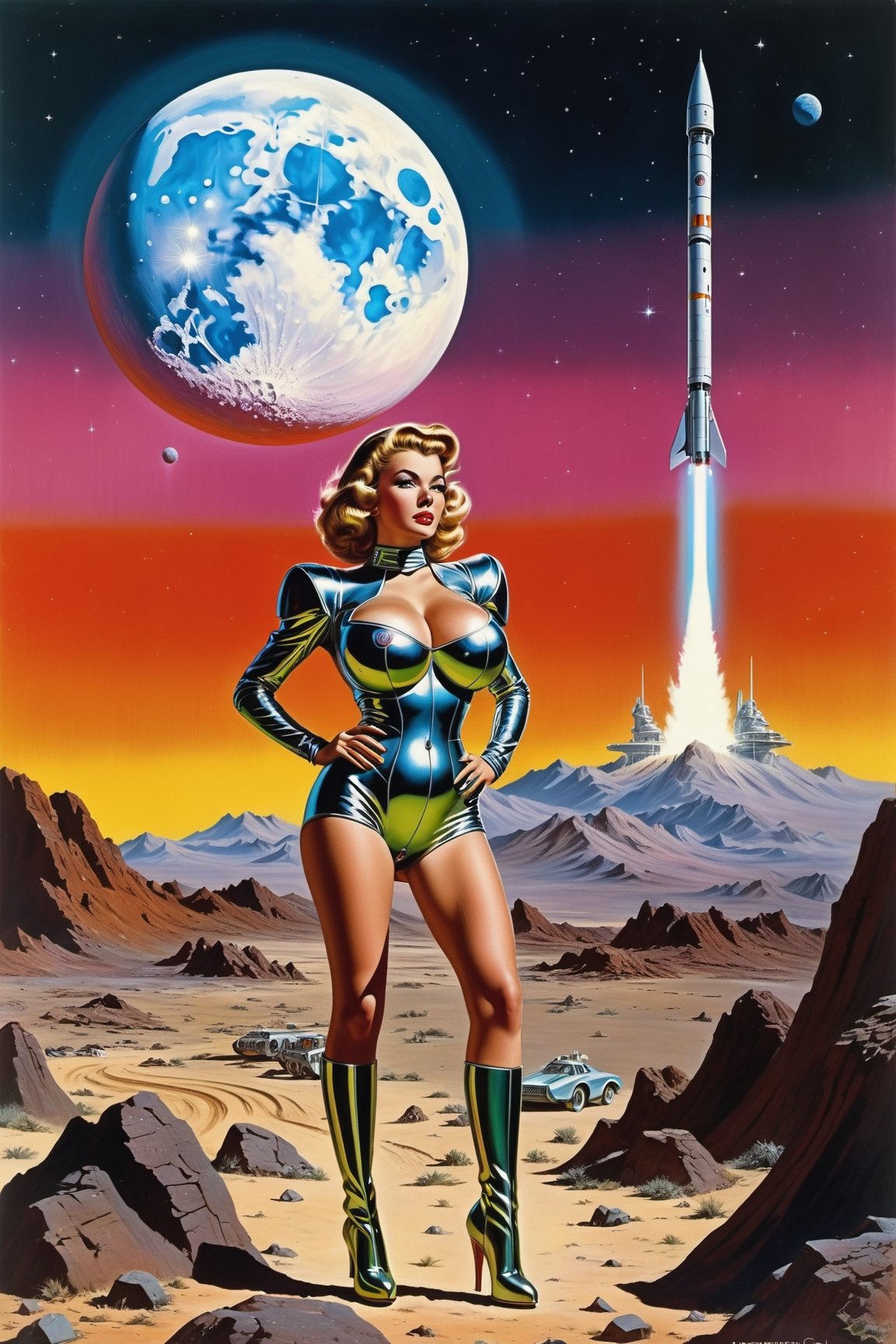Realistic 3d glossy effect,  Vintagecore,  Better dead than alien by Sparthano on Tensor.Art