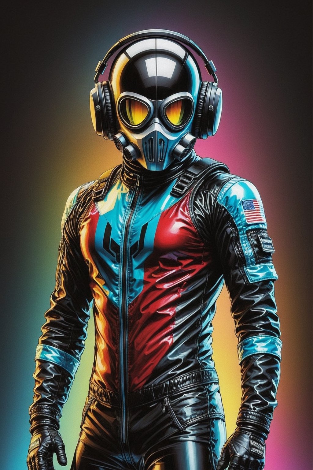 (Bomb Jack reimagined 80s zxspectrum game character), super hero lycra suit, face mask), game poster style, digital painting, cover artist Dave Rapoza, 8k, concept art, sharp, intricate, highly detailed, UHD drawing, mastery, acrylic painting, style of makoto shinkai, jamie wyeth, james gilleard, edward hopper, greg rutkowski, score_9, score_8_up. 