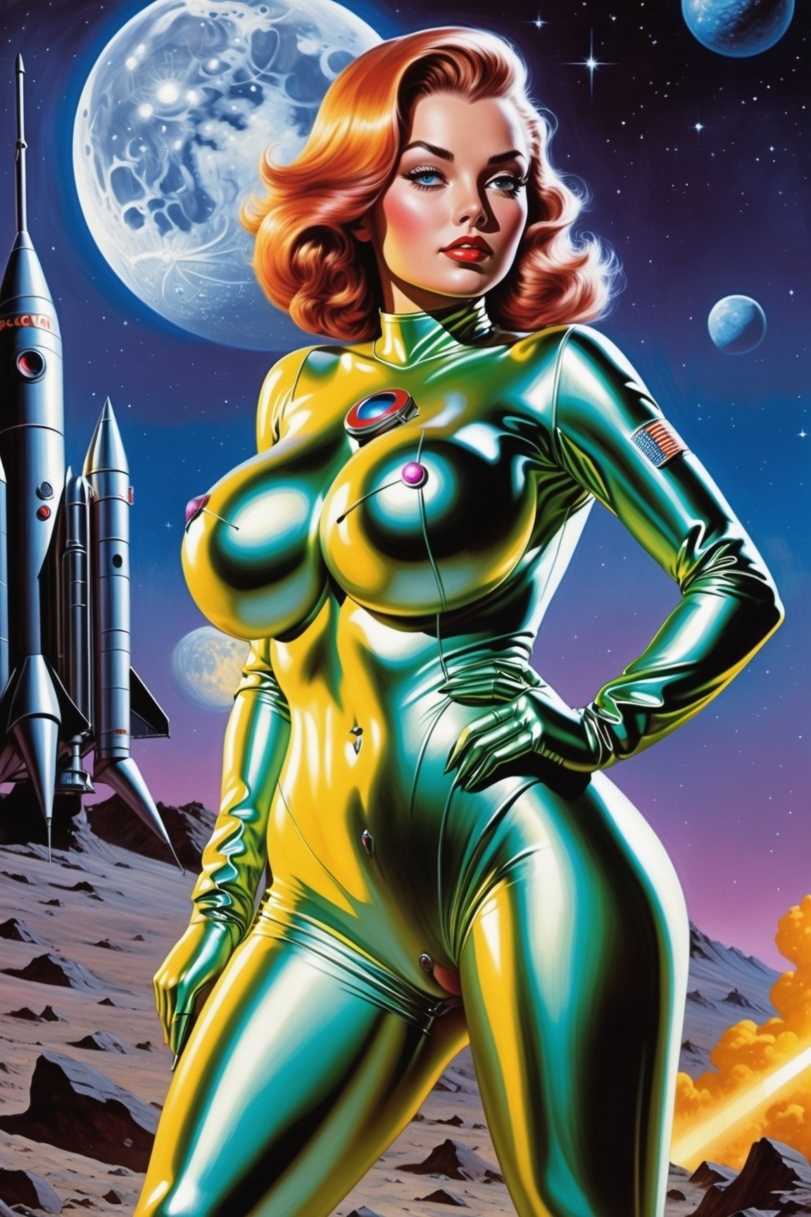 Realistic 3d glossy effect,  Vintagecore,  Better dead than alien by Sparthano on Tensor.Art
