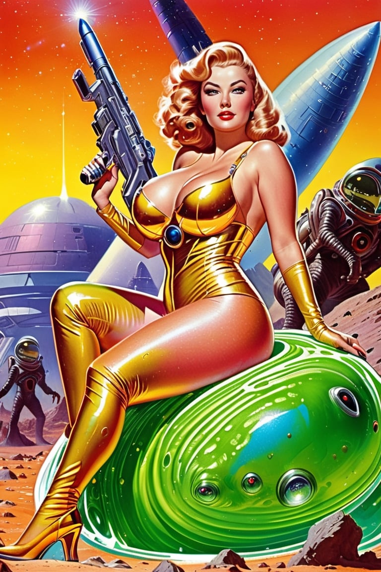Realistic 3d glossy effect,  Vintagecore,  Better dead than alien by Sparthano on Tensor.Art