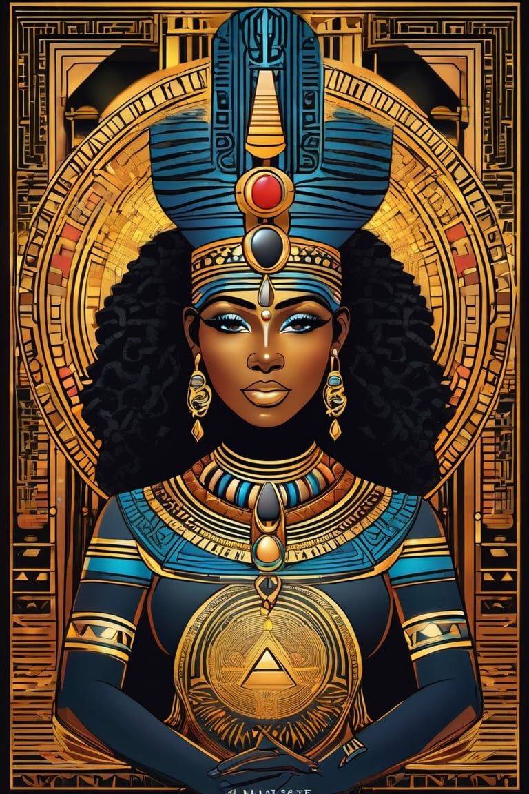 black woman,  queen,  egyptian art by acedawgbeatz on Tensor.Art