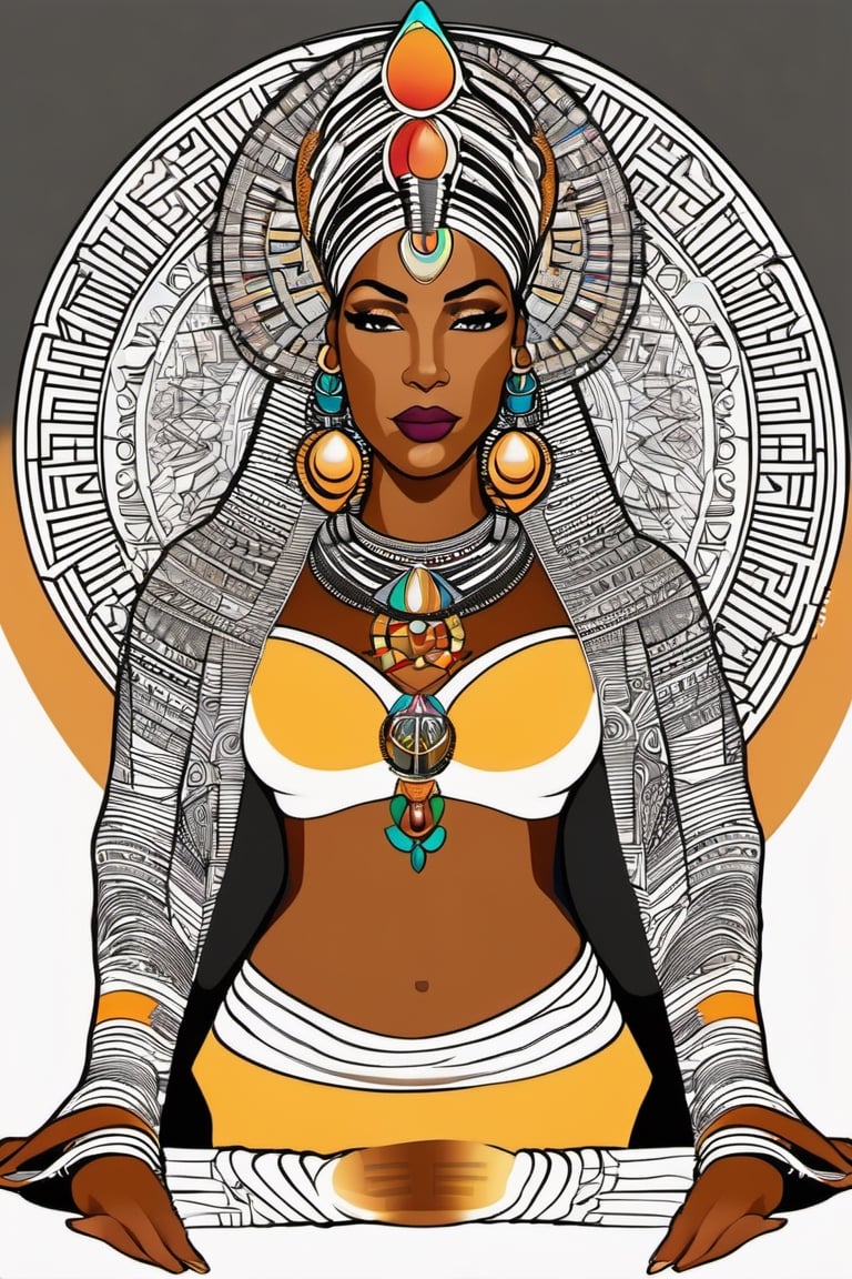 black woman,  queen,  egyptian art by acedawgbeatz on Tensor.Art