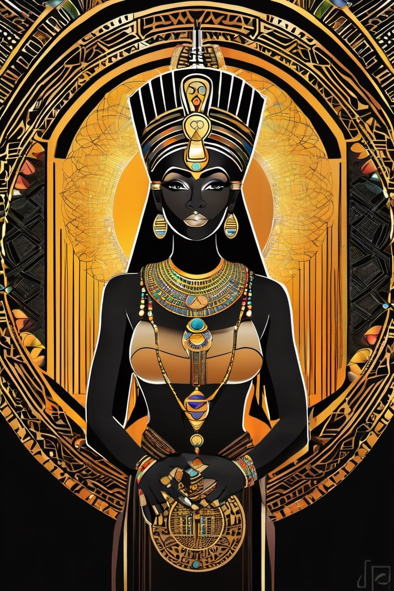 black woman,  queen,  egyptian art by acedawgbeatz on Tensor.Art