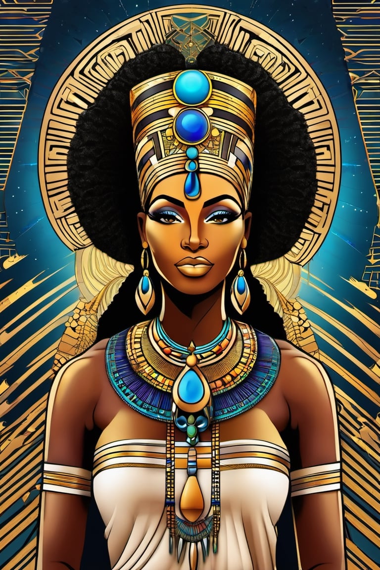 black woman,  queen,  egyptian art by acedawgbeatz on Tensor.Art