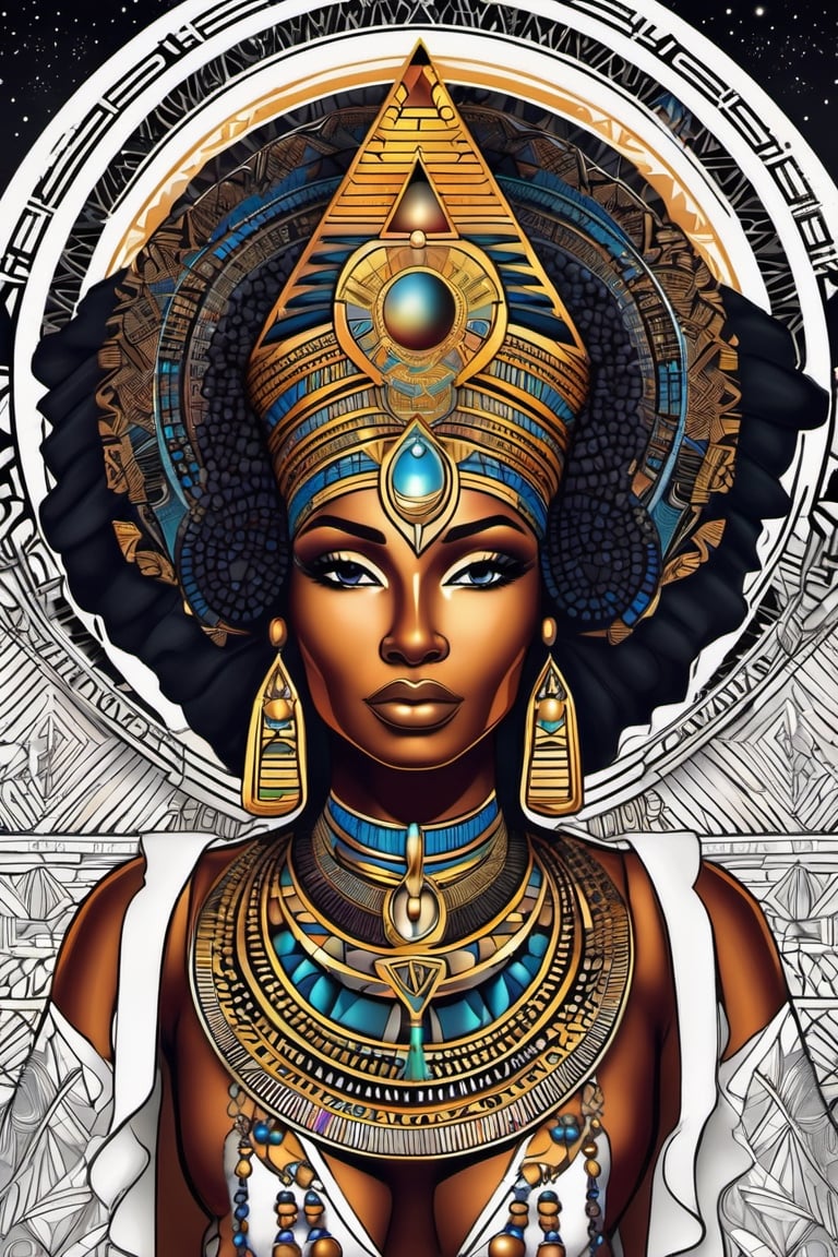 black woman,  queen,  egyptian art by acedawgbeatz on Tensor.Art