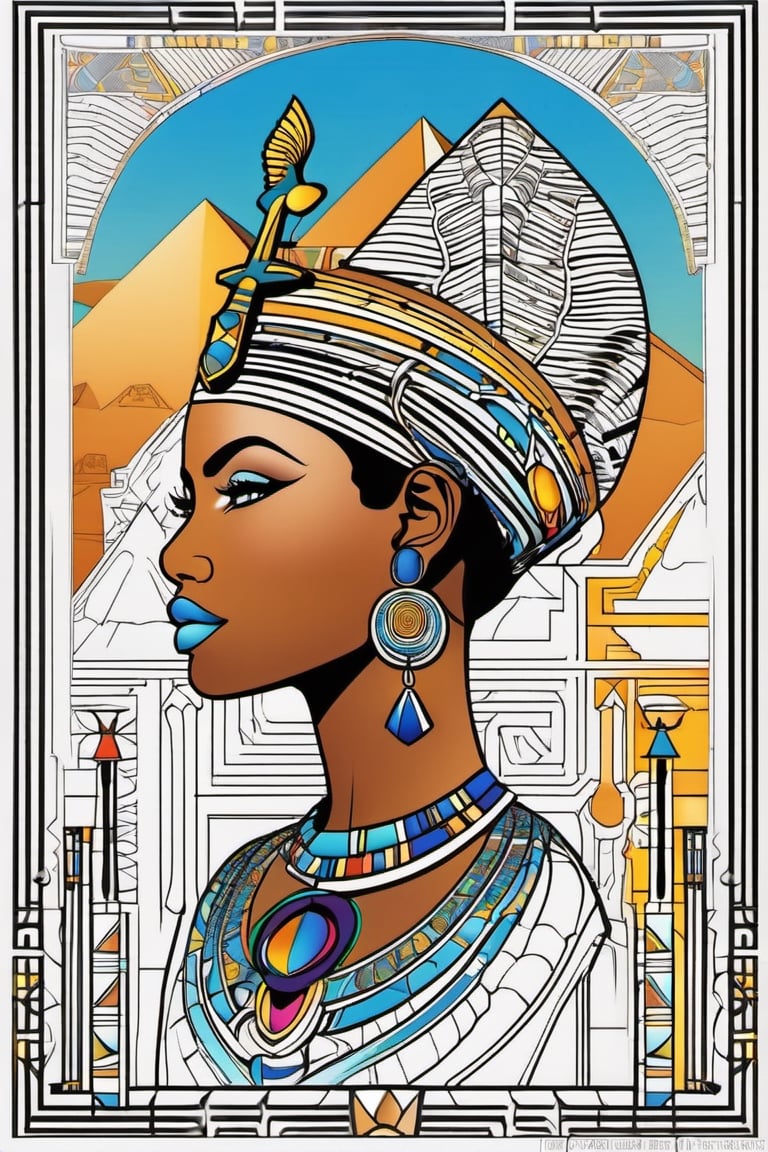 black woman,  queen,  egyptian art by acedawgbeatz on Tensor.Art
