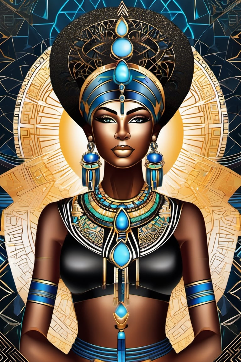 black woman,  queen,  egyptian art by acedawgbeatz on Tensor.Art
