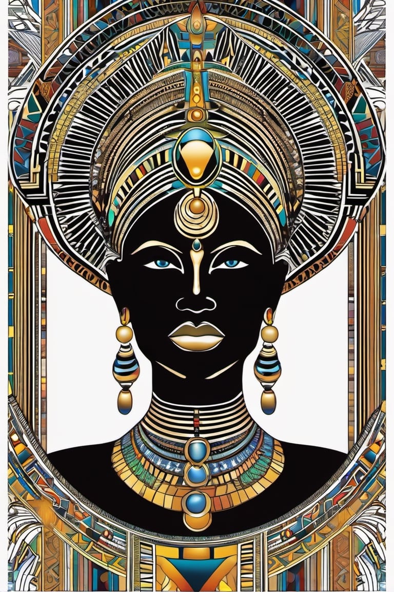 black woman,  queen,  egyptian art by acedawgbeatz on Tensor.Art