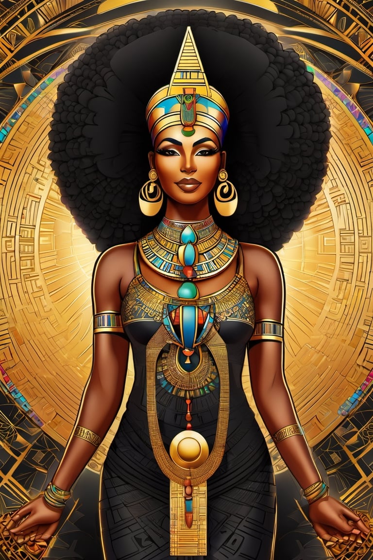 black woman,  queen,  egyptian art by acedawgbeatz on Tensor.Art