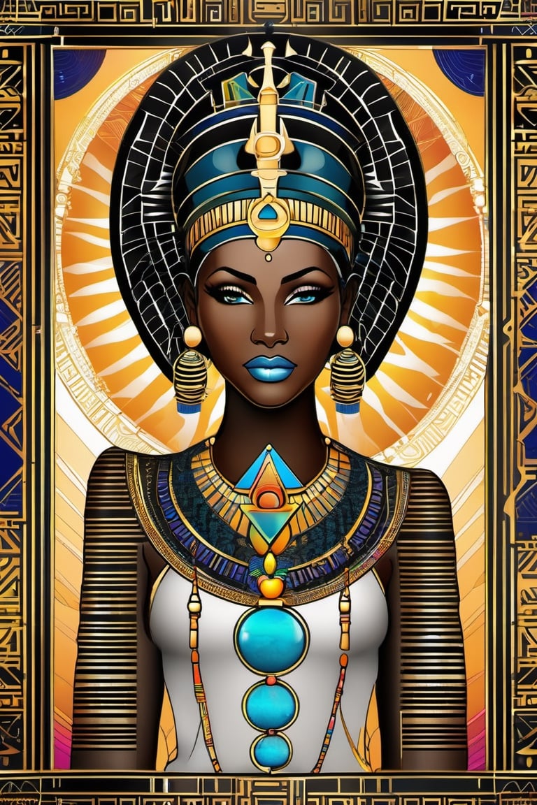 black woman,  queen,  egyptian art by acedawgbeatz on Tensor.Art