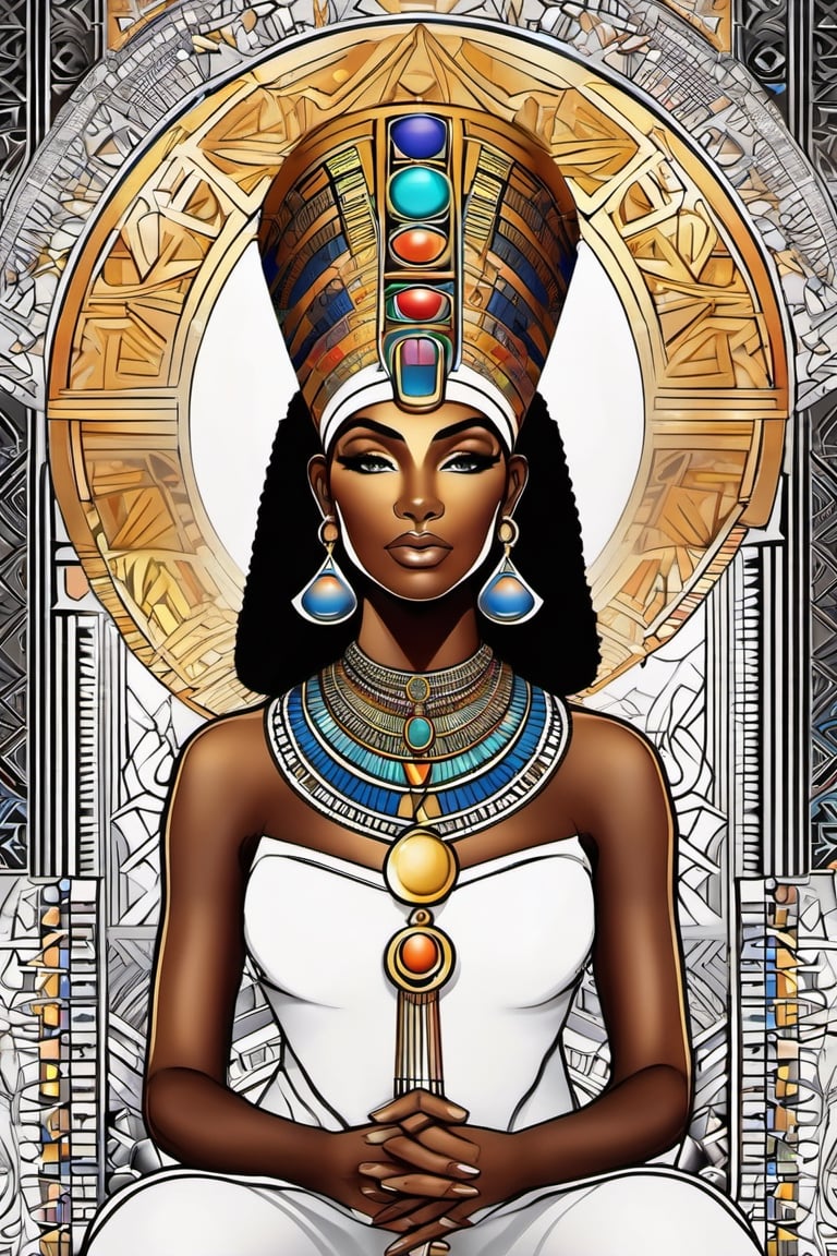 black woman,  queen,  egyptian art by acedawgbeatz on Tensor.Art