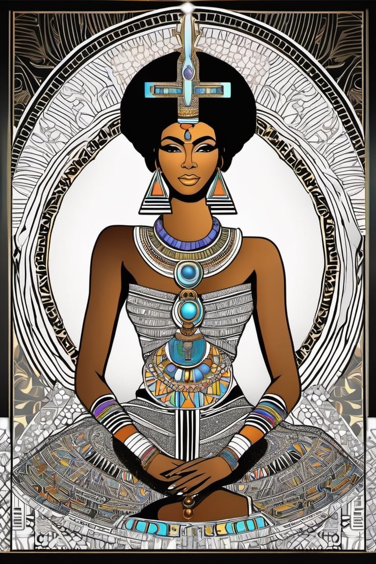 black woman,  queen,  egyptian art by acedawgbeatz on Tensor.Art