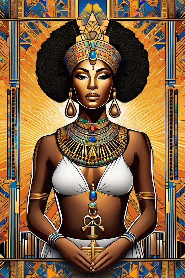 black woman,  queen,  egyptian art by acedawgbeatz on Tensor.Art