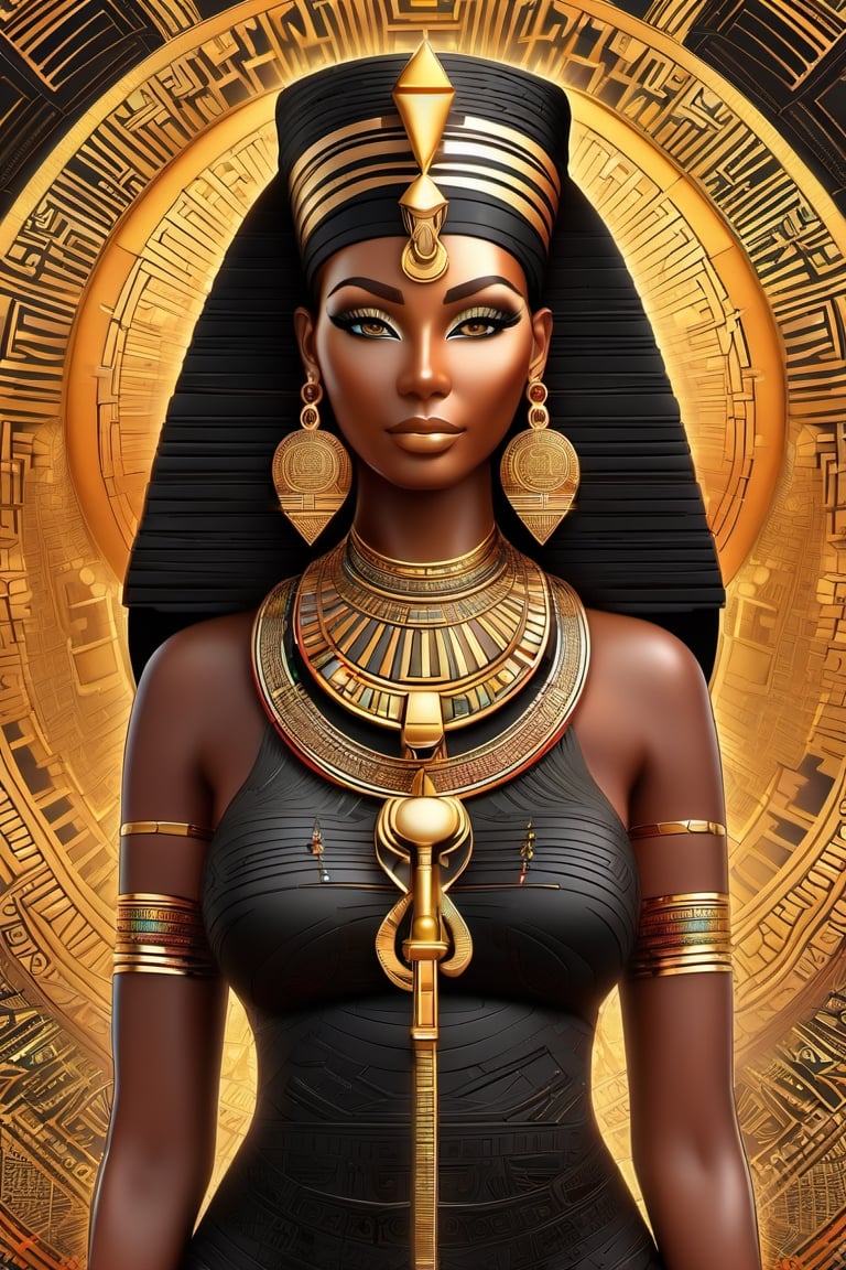 black woman,  queen,  egyptian art by acedawgbeatz on Tensor.Art