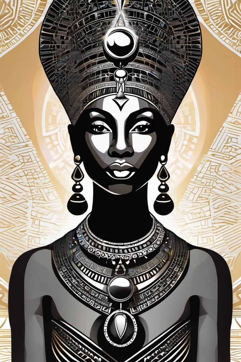 black woman,  queen,  egyptian art by acedawgbeatz on Tensor.Art