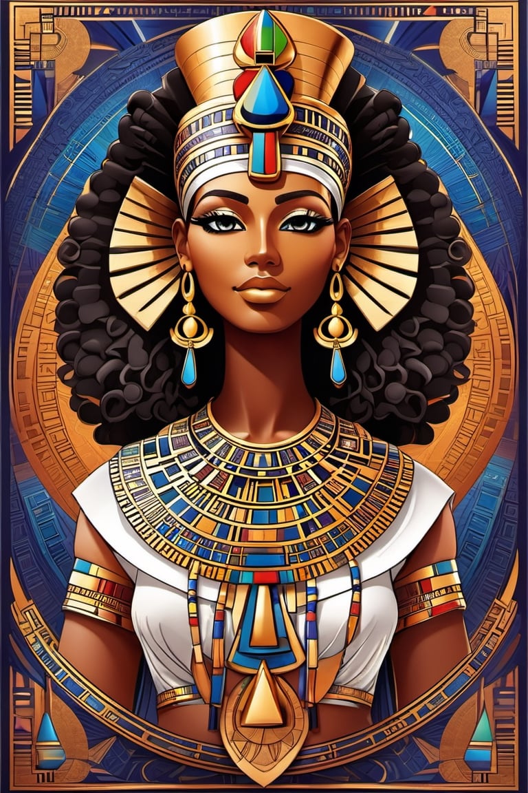 black woman,  queen,  egyptian art by acedawgbeatz on Tensor.Art
