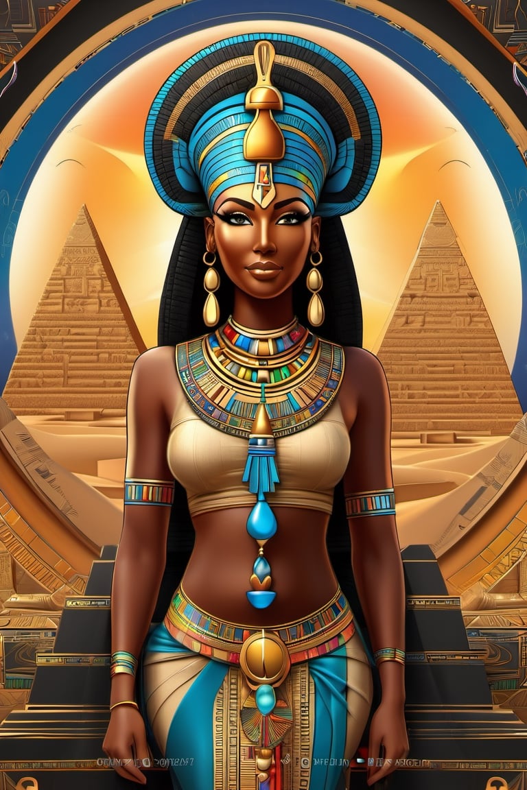 black woman,  queen,  egyptian art by acedawgbeatz on Tensor.Art
