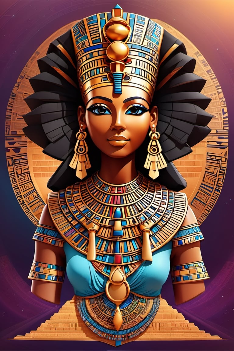 black woman,  queen,  egyptian art by acedawgbeatz on Tensor.Art