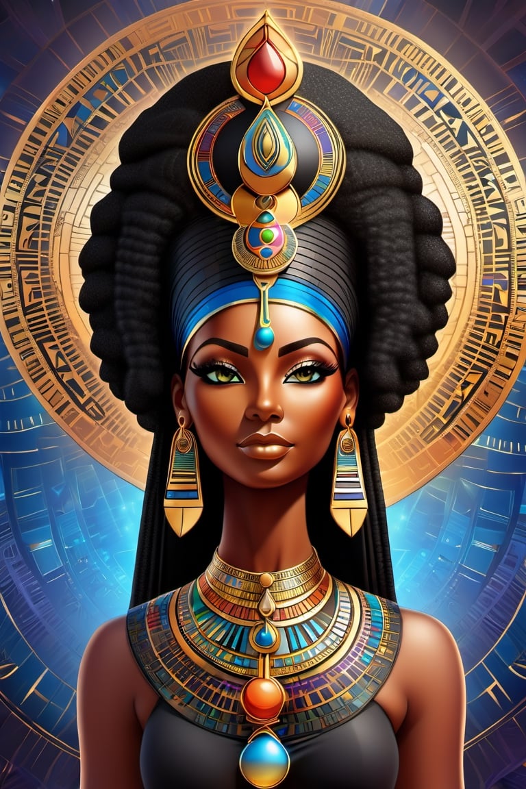 black woman,  queen,  egyptian art by acedawgbeatz on Tensor.Art