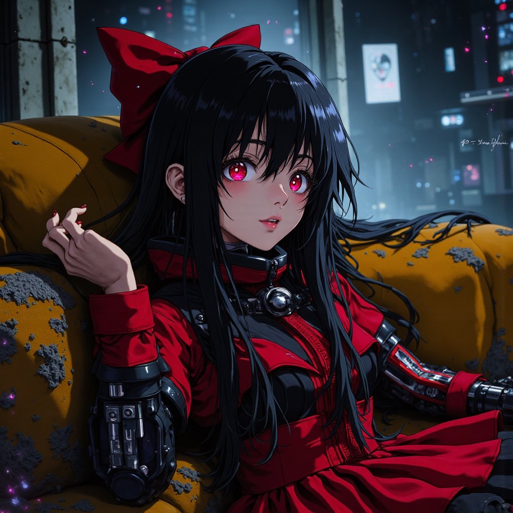 Prompt: (Ultra-detailed digital art masterpiece,  retro 90s aesthetic,  inspired by Yoshiaki Kawajiri by ctmaker on Tensor...