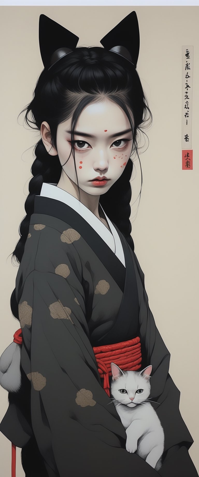 (Japanese girl like a samurai in the style of Conrad Roset,  Nicola Samori),  ultra realistic by ctmaker on Tensor.Art