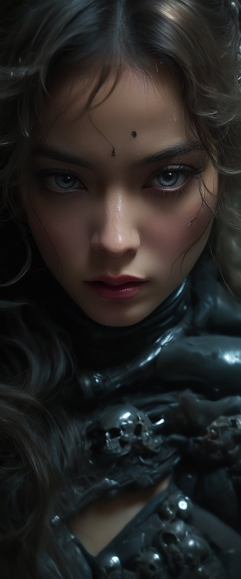 breathtaking ethereal RAW photo of female ((poster of a sexy [best quality, masterpiece, beautiful and aesthetic, 16K, (HDR), high contrast, bokeh, lens flare, photo of perfecteyes eyes, (vibrant color), (muted colors, dim colors, soothing tones:0), cinematic lighting, ambient lighting, sidelighting, Exquisite details and textures, cinematic shot, Warm tone, (Bright and intense), wide shot, by playai, ultra realistic illustration, siena natural ratio, anime style, (fractal artwork), (( female, female focus)), ((( Esta hermana de guerra, inspirada en el universo de Warhammer 40,000, irradia una determinación ardiente en su rostro perfectamente esculpido. Vestida en una imponente armadura de batalla, su mirada refleja una determinación inquebrantable mientras sostiene sus armas con manos firmes. La iluminación dramática resalta los intrincados detalles de su armadura, mientras que el fondo oscuro y sombrío crea un aura de tensión y peligro inminente. ¡Prepárate para la batalla junto a esta feroz guerrera,sooyaaa,koh_yunjung
"


)), dark and moody style, perfect face, outstretched perfect hands . masterpiece, professional, award-winning, intricate details, ultra high detailed, 64k, dramatic light, volumetric light, dynamic lighting, Epic, splash art .. ), by james jean $, roby dwi antono $, ross tran $. francis bacon $, michal mraz $, adrian ghenie $, petra cortright $, gerhard richter $, takato yamamoto $, ashley wood, tense atmospheric, , , , sooyaaa,IMGFIX,Comic Book-Style,Movie Aesthetic,action shot,photo r3al,bad quality image,oil painting, cinematic moviemaker style,Japan Vibes,H effect,koh_yunjung ,koh_yunjung,kwon-nara,sooyaaa,colorful,,armor,han-hyoju-xl
,ct-niji2,ct-niji3, , , , 
 ] in a [ ], pissed_off,angry, latex uniform, eye angle view, ,dark anim,minsi,goeun, , , )), dark and moody style, perfect face, outstretched perfect hands . masterpiece, professional, award-winning, intricate details, ultra high detailed, 64k, dramatic light, volumetric light, dynamic lighting, Epic, splash art .. ), by james jean $, roby dwi antono $, ross tran $. francis bacon $, michal mraz $, adrian ghenie $, petra cortright $, gerhard richter $, takato yamamoto $, ashley wood, tense atmospheric, , , , sooyaaa,IMGFIX,Comic Book-Style,Movie Aesthetic,action shot,photo r3al,bad quality image,oil painting, cinematic moviemaker style,Japan Vibes,H effect,koh_yunjung ,koh_yunjung,kwon-nara,sooyaaa,colorful,bones,skulls,armor,han-hyoju-xl
,DonMn1ghtm4reXL,jeon_jihyun