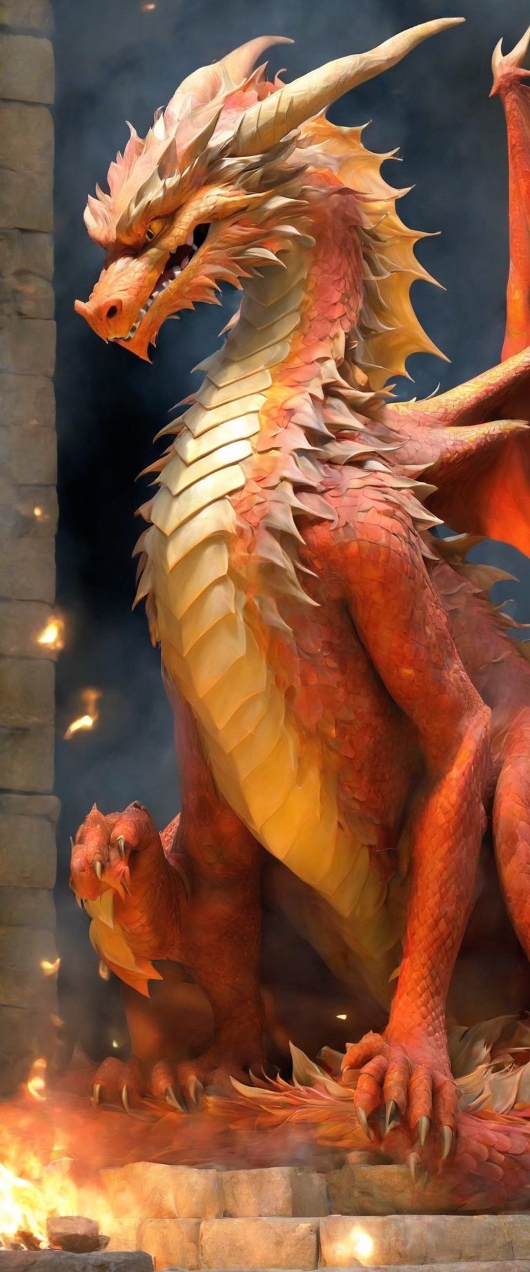 Deception of a medival dragon salyer. darl,  raw by ctmaker on Tensor.Art