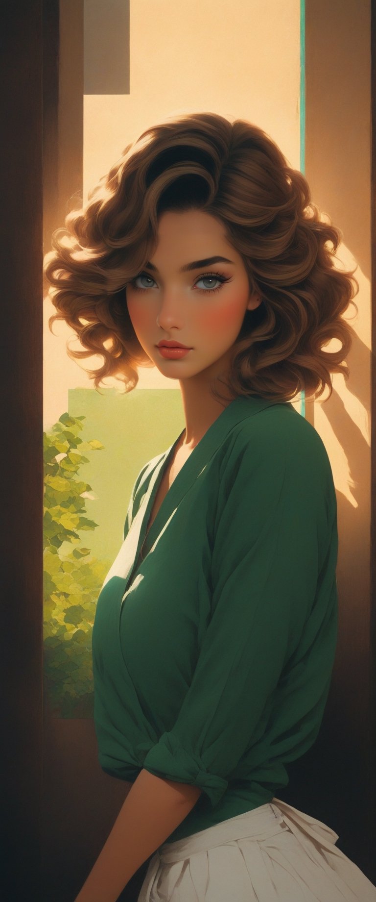 Highly detailed portrait of a girl sitting,  sad cruying, by ctmaker on Tensor.Art