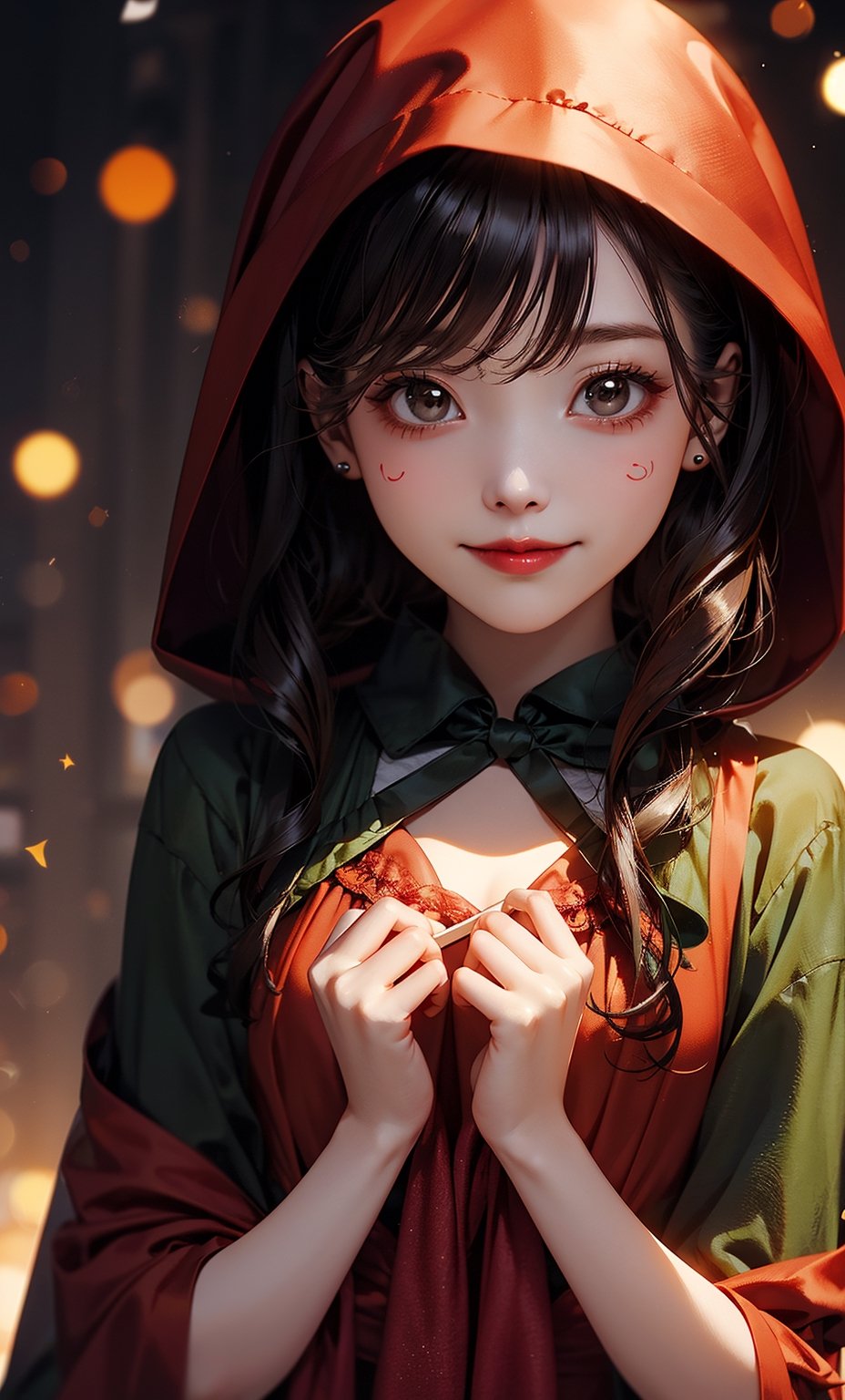 bizarre sad little Red Riding Hood , christmas eve ,happy_face,m_kayoung,bibilorashy, 