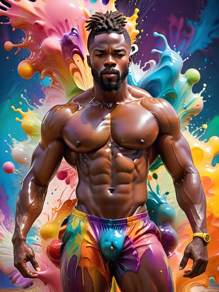 masterpiece,  best quality,  ((( stunningly handsome african american man))) by aswad1 on Tensor.Art